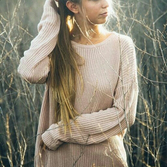 New Brandy Ollie Blush Pink ribbed sweater - Picture 1 of 5